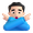 man gesturing no